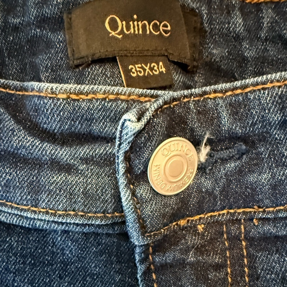 Quince Warren Stretch Slim Straight Jeans 35x34 - Picture 4 of 9